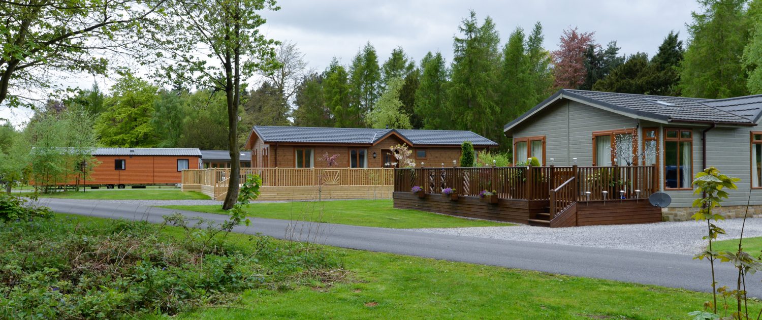 The holiday home and lodge area on Escrick Park Estates, Hollicarrs,